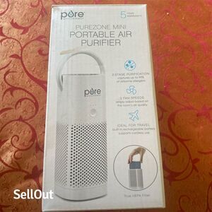 Pure Enrichment PureZone Mini Portable Air Purifier White Travel Size